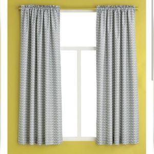 Gray Chevron Blackout Curtain Panels 60x40